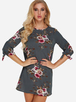 OEM ODM Womens 3/4 Sleeve Mini Dress