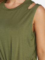 Ladies Red Vest Top