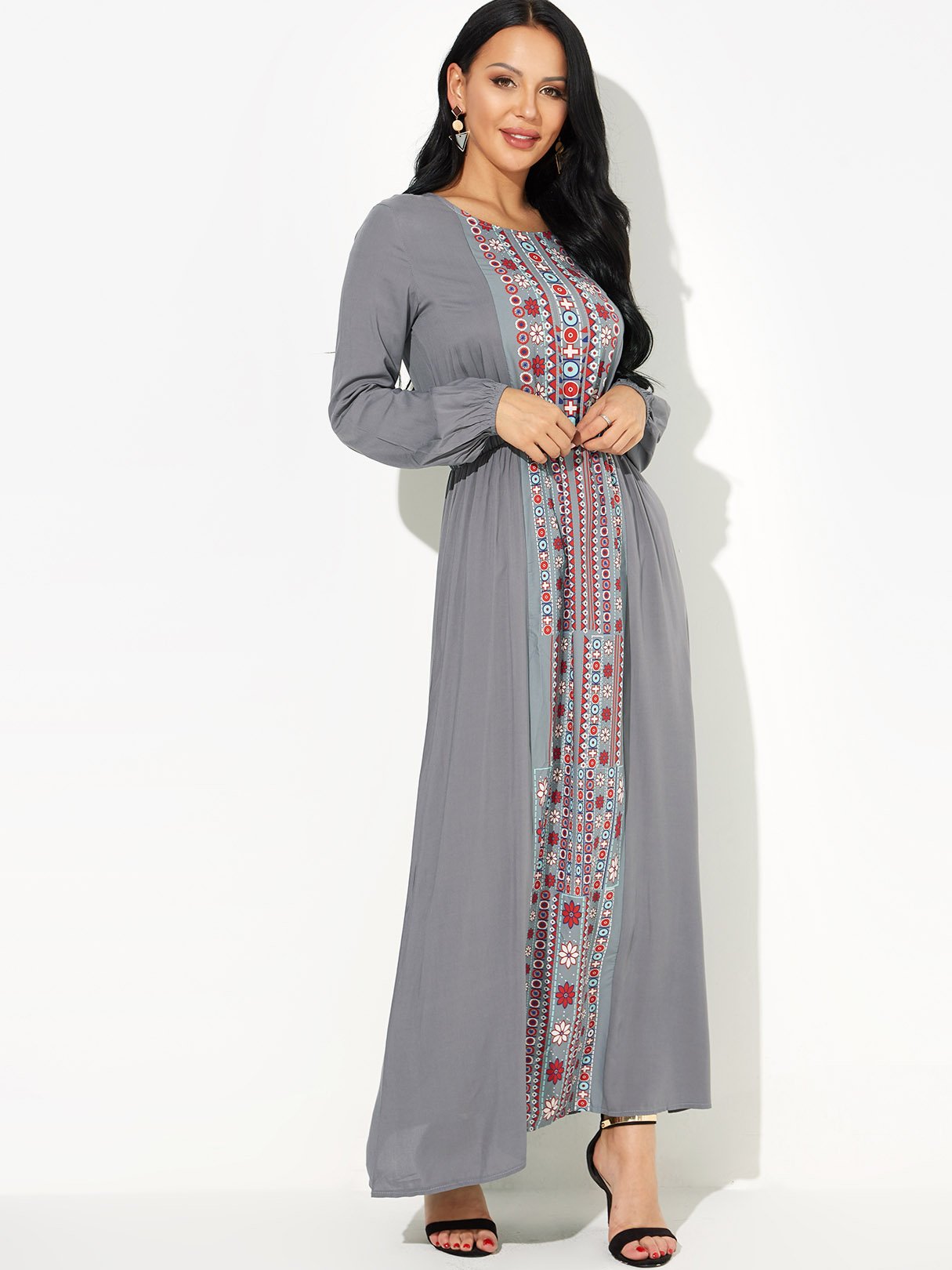 Custom Womens Floral Print Maxi Dress