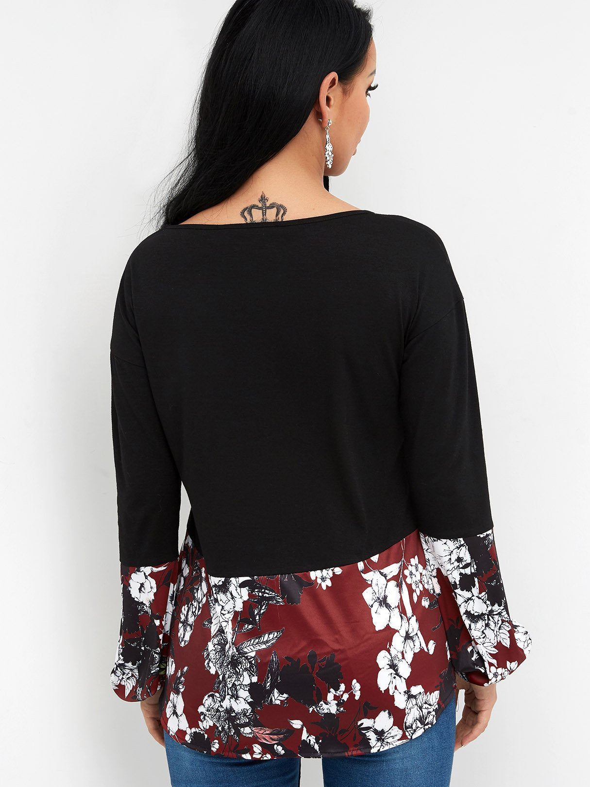 NEW FEELING Womens Color Block T-Shirts