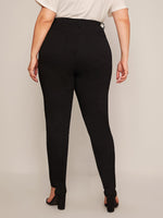 Plus High Rise Solid Skinny Jeans