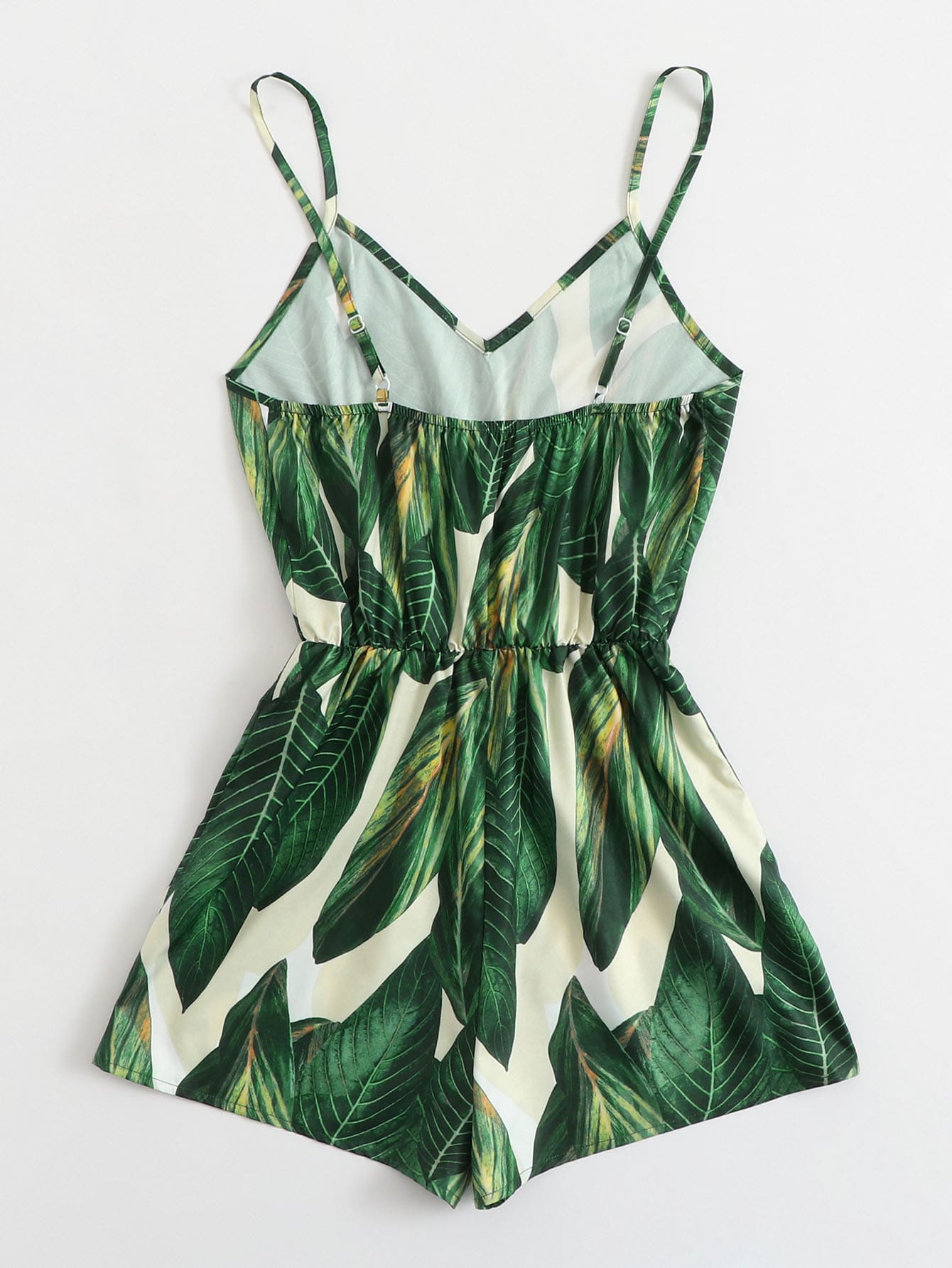 Tropical Print Slip Romper