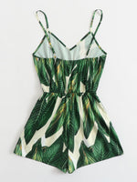 Tropical Print Slip Romper