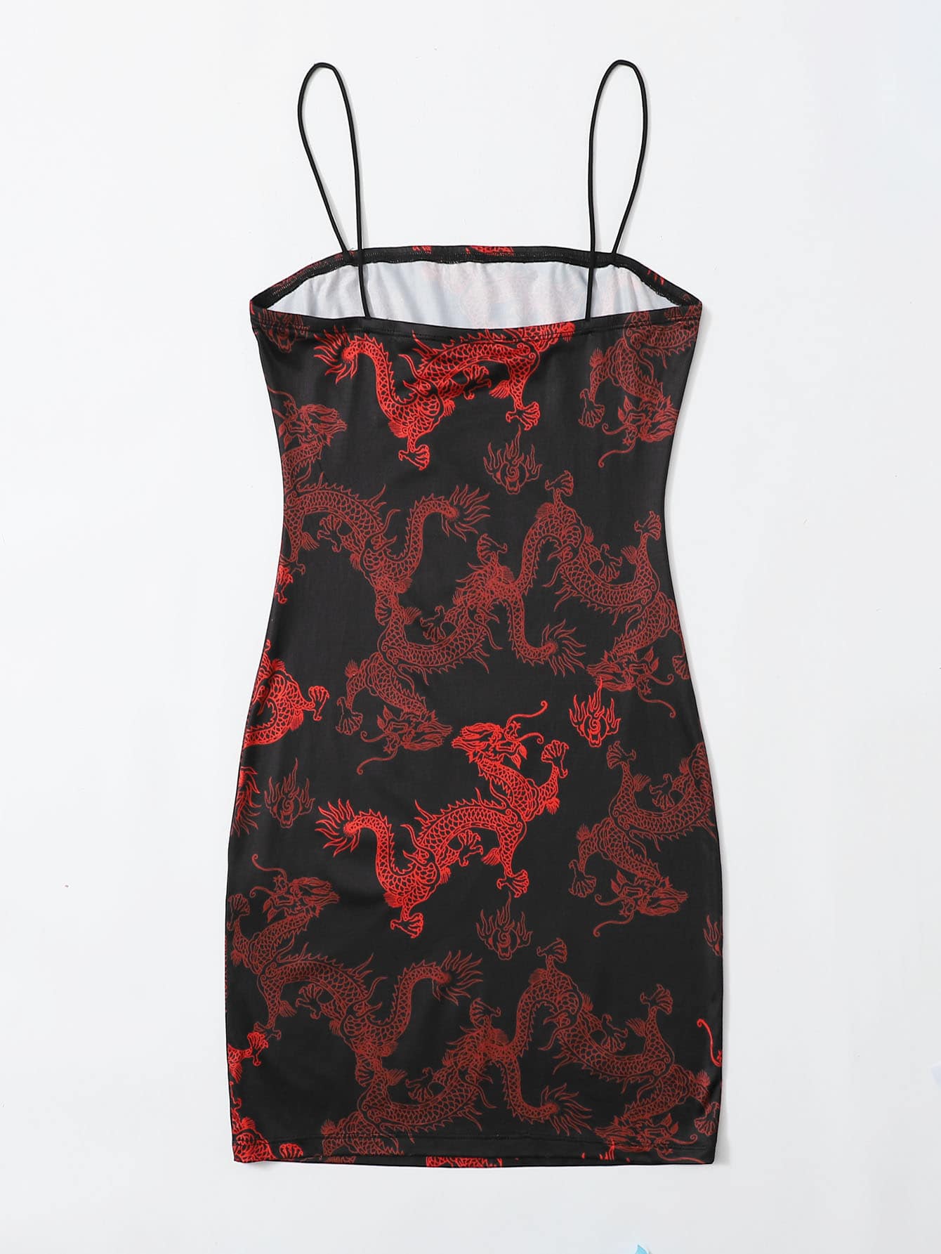 Dragon Print Bodycon Cami Dress