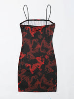 Dragon Print Bodycon Cami Dress