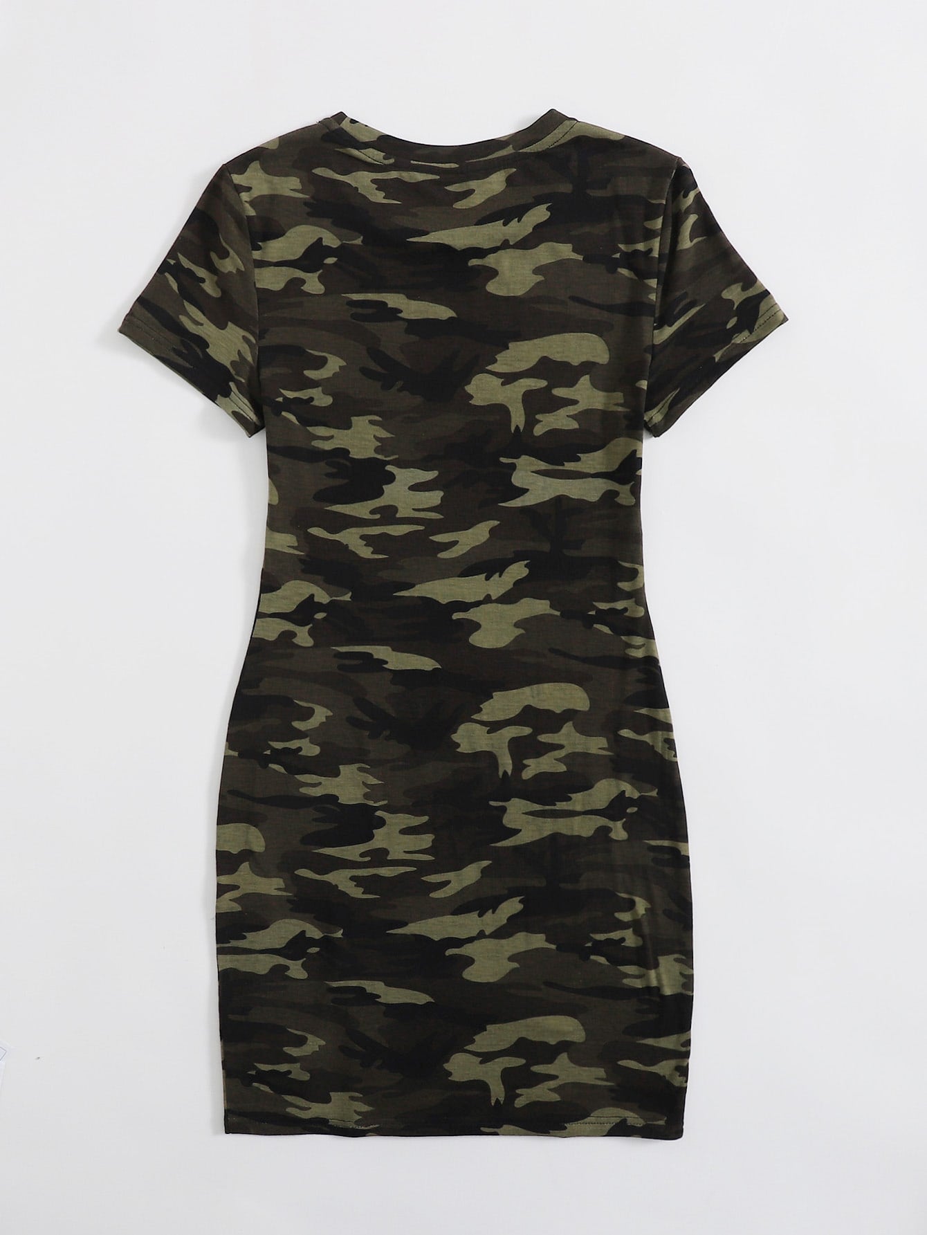 Split Hem Camo Dress
