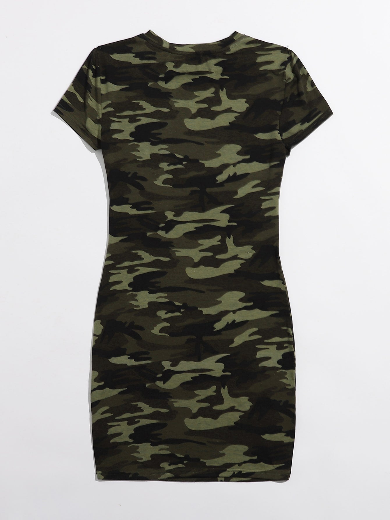 Letter Graphic Camo Dress