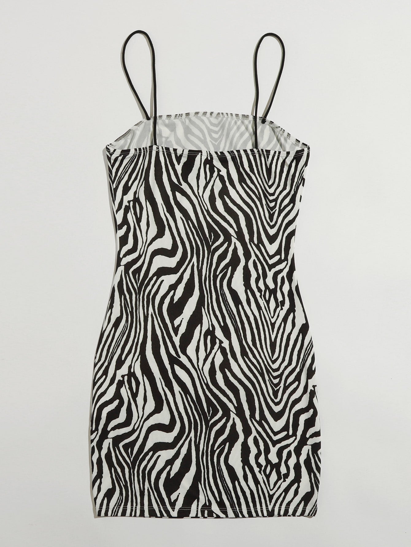 Zebra Striped Slip Dress