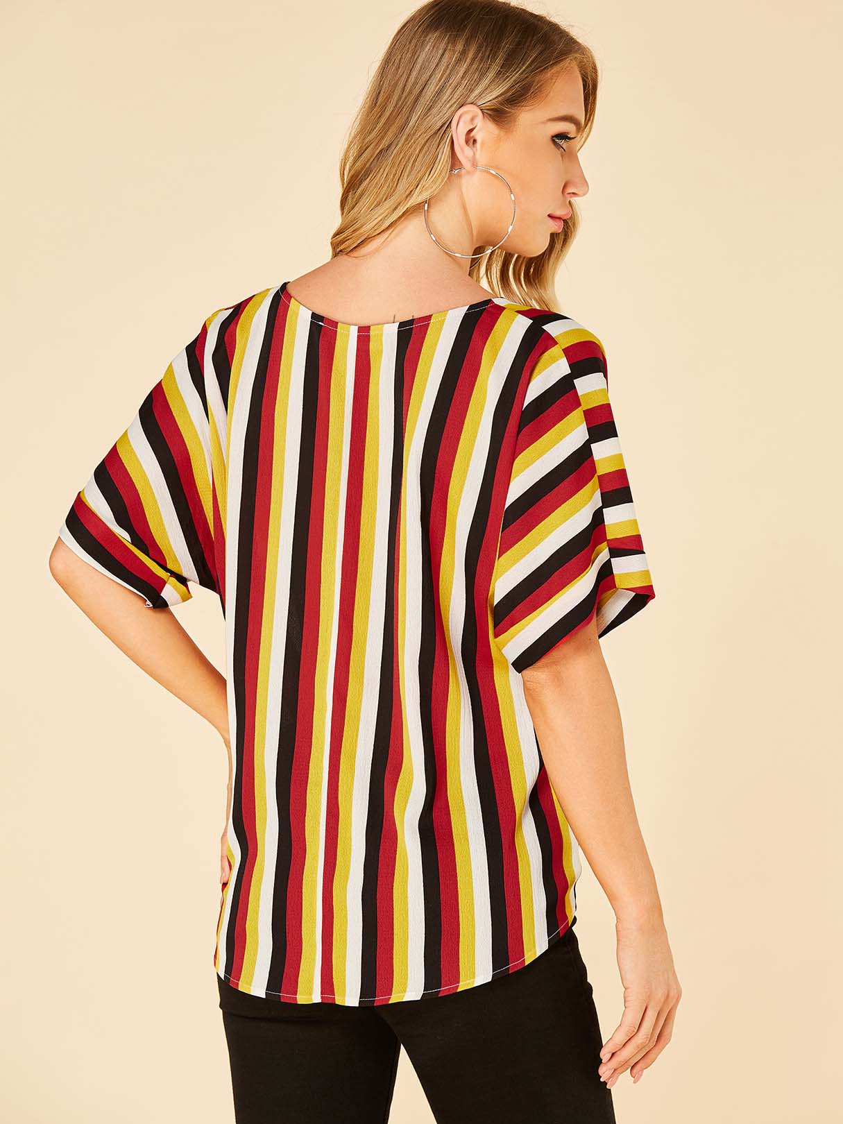 ODM Ladies Half Sleeve Blouses