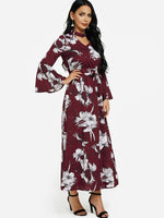 OEM Ladies Burgundy Maxi Dresses