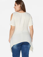 NEW FEELING Womens Apricot Plus Size Tops
