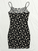 Lettuce Trim Daisy Floral Bodycon Dress