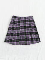 Plus Tartan Print Pleated Skirt