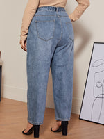 Plus Slant Pocket Mom Jeans