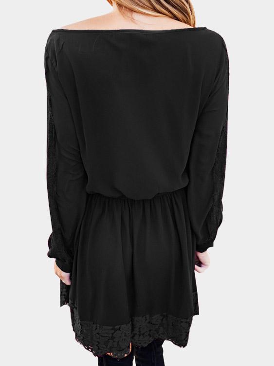 NEW FEELING Womens Black Casual Dresses