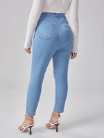 Plus High Waist Crop Skinny Jeans