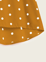 Plus Polka Dot High Low Blouse