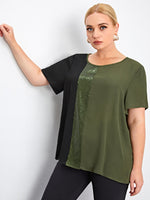 Plus Cut-and-Sew Sequin Panel Top