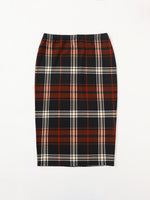 Plus Plaid Pattern Skirt