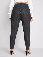 Plus Wide Waistband Plaid Leggings