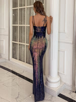 Missord Double Strap Sequin Prom Dress