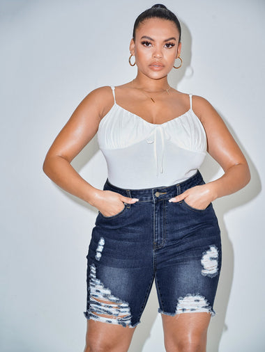 Plus Size Denim Shorts Supplier