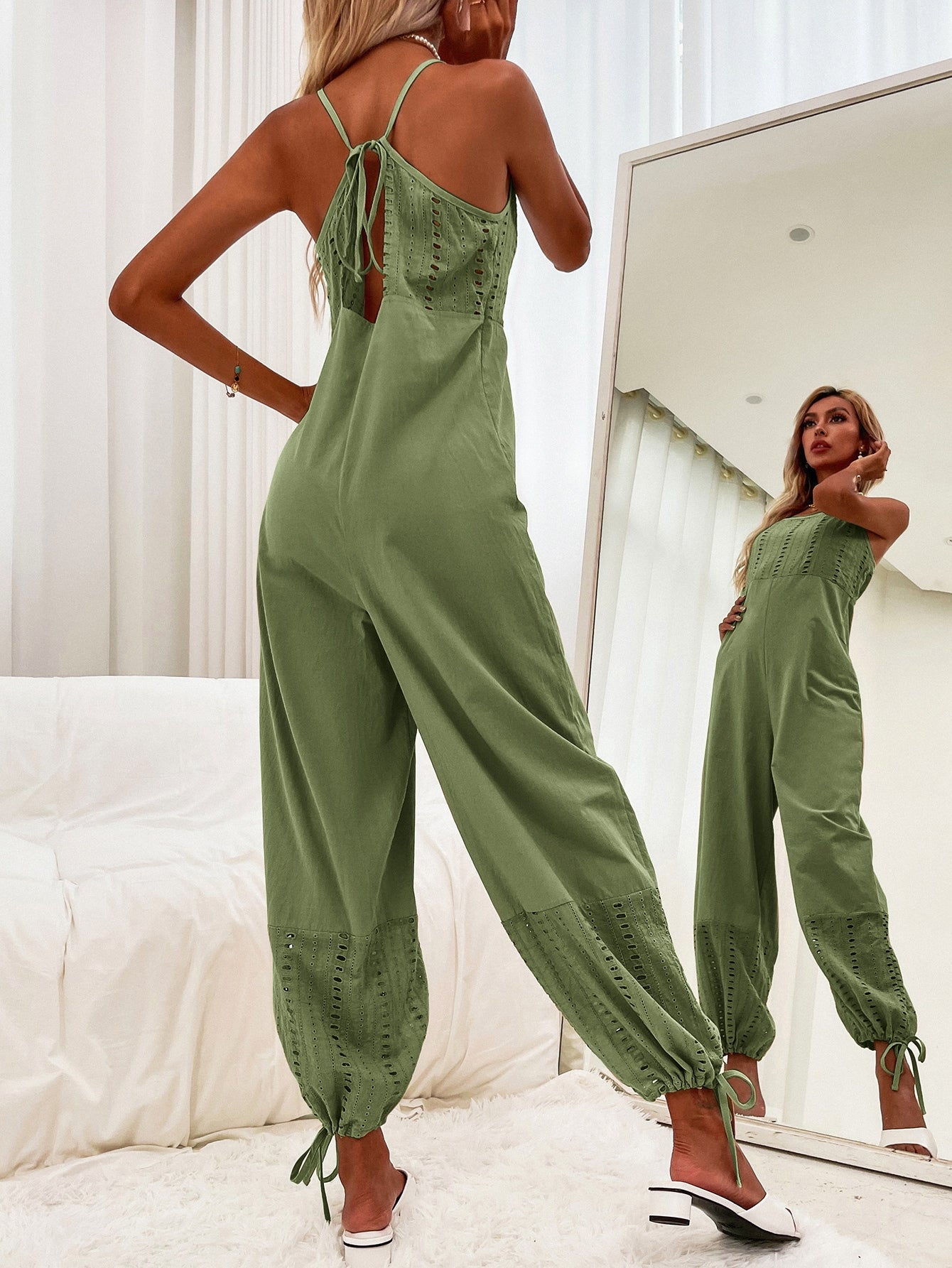 Knot Back & Hem Cami Jumpsuit