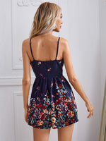 Guipure Lace Insert Wide Leg Cami Romper