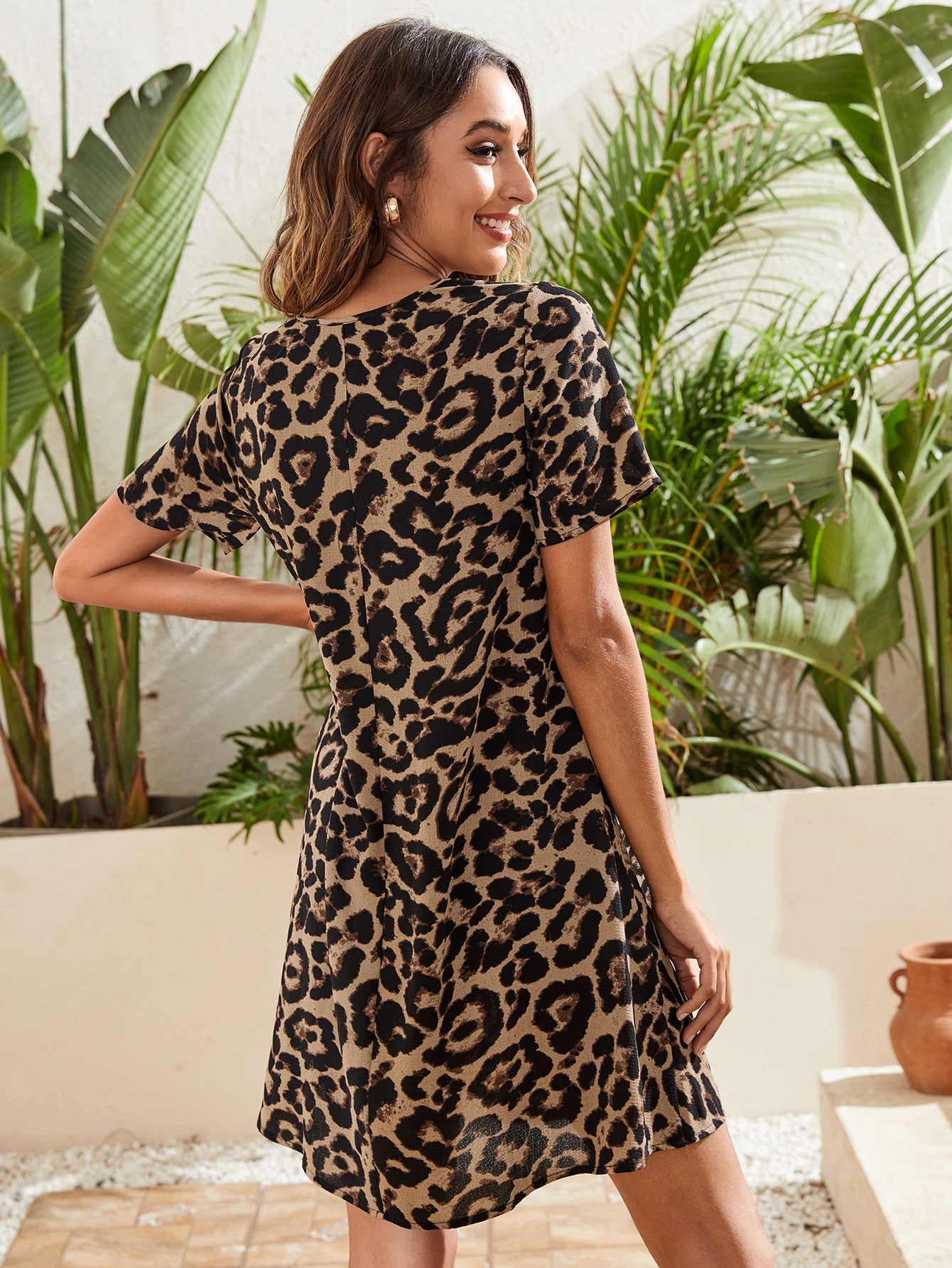 Leopard Print Tunic Dress