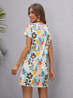 Allover Floral Tee Dress
