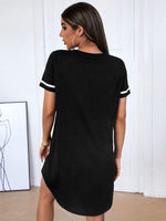 Number Print Tee Dress