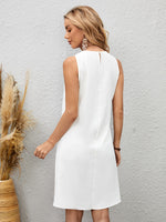 Floral Embroidery Sleeveless Dress
