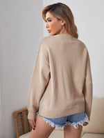 Argyle Drop Shoulder Sweater