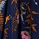 All Over Print Long Sleeve Stand Collar Flared High Waist Long Dress