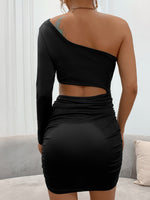 One Shoulder Cut Out Bodycon Dress