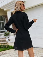 Drop Shoulder Button Up Shirt Dress
