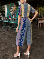 Floral Print Belted Jumpsuit