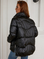 Zip Hem Puffer Coat