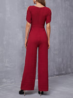 Cold Shoulder Wide Leg Jumpsuit