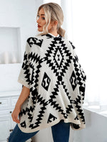 Argyle Pattern Dolman Sleeve Cardigan