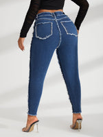 Plus Raw Cut Skinny Jeans