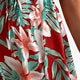 Tropical Tie Front Sleeveless Strapless Slit High Waist Maxi Dress