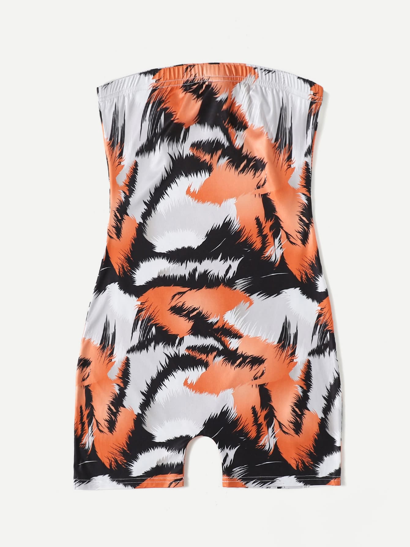 Graphic Print Tube Romper