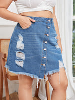 Plus Size Denim Skirts Manufacturer