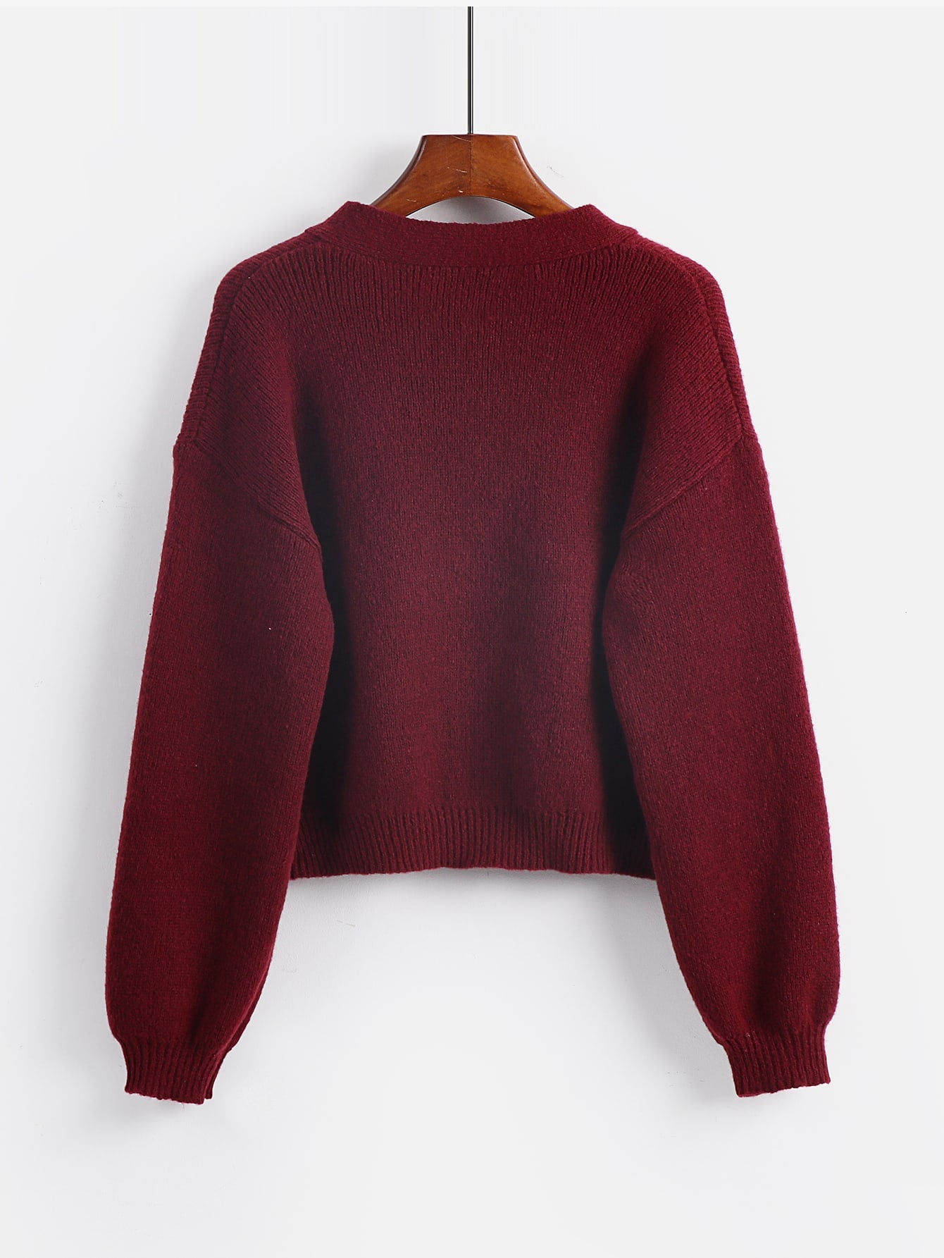 Drop Shoulder Button Up Cardigan