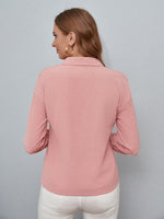 Swiss Dot Drop Shoulder Blouse