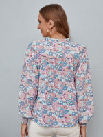 Tie Dye Knot Ruched Blouse