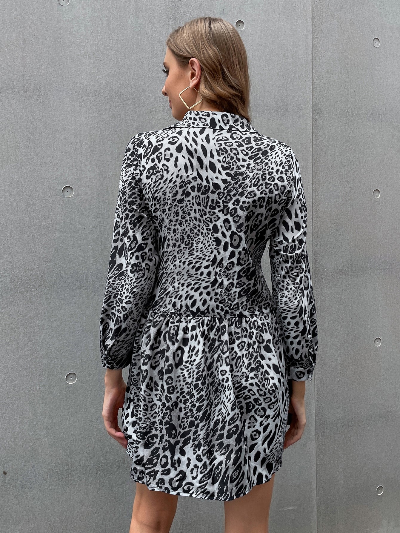 Leopard Button Up Dress