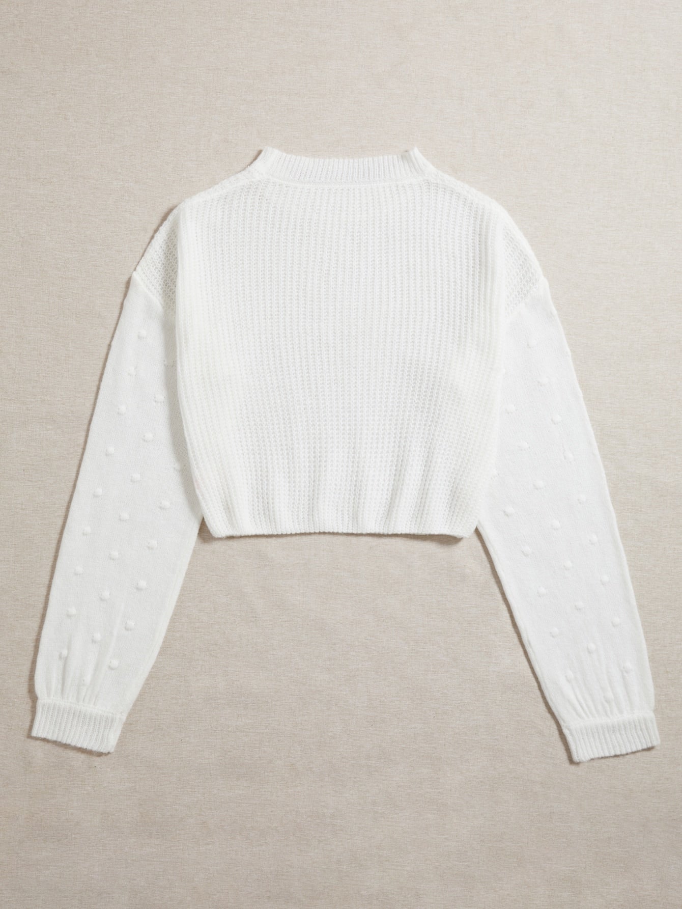 Mock Neck Ribbed Knit Sweater
