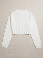 Mock Neck Ribbed Knit Sweater